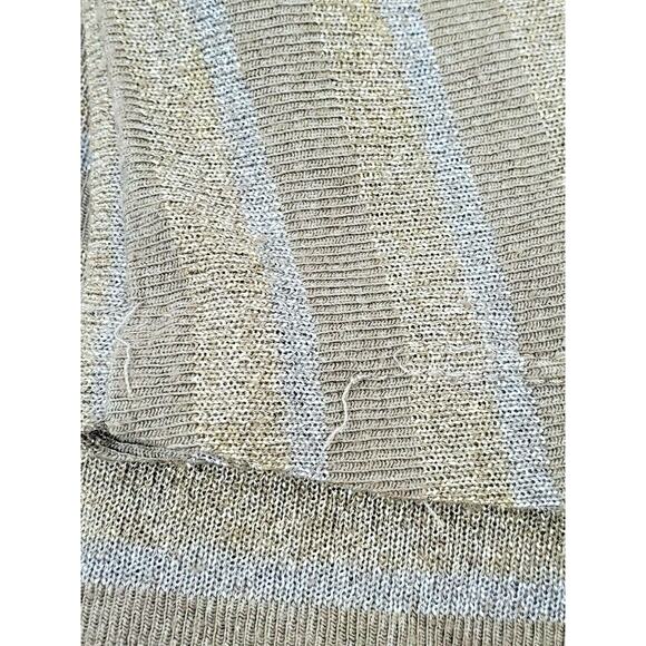 Urban Mango Gold Silver Brown Sweater 3/4 Sleeve Top Shirt Medium M Outfitter - Picture 7 of 7